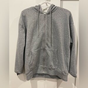 Basic grey zip up
